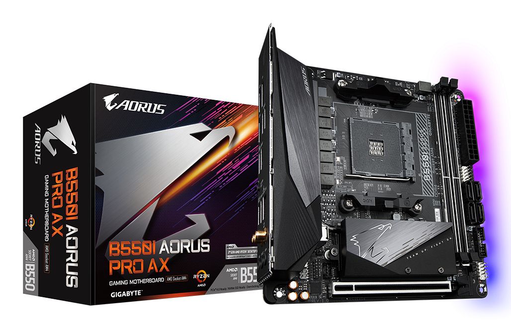GIGABYTE B550I AORUS PRO AX - Mini ITX Motherboard - AMD B550 - Socket AM4