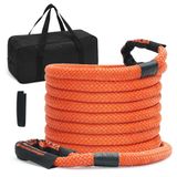 VEVOR 25 mm x 9 m sleepkabel, 17.237 kg, krachtige offroad-sleepriem, extreem belastbare bergriem met 30% elasticiteitsenergie voor jeep, auto, vrachtwagen, ATV, UTV, SUV, tractor