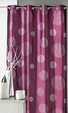 HomeMaison.com HM69851436 meubelgordijn taft bedrukt zilver polyester chocolade 140 x 260 cm