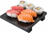 Garcia de Pou Bamboe sushiplank zwart 15x15x2,5cm