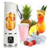 Mini blender, smoothie maker, portable, alimenté par batterie, avec câble de chargement USB, 450 ml, plastique, adapté pour shakes, smoothies, jus, cuisine, sport et en déplacement