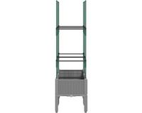 vidaXL Plantenbak met latwerk 80x40x142,5 cm polypropeen lichtgrijs