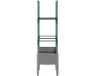 vidaXL Plantenbak met latwerk 80x40x142,5 cm polypropeen lichtgrijs