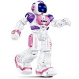 Ruko 6088 Programmeerbare Interactieve Robot voor Kinderen 3–6 Jaar, Roze | Gebarenbediening, Afstandsbediening en App, Oplaadbare Interactieve Robot, LED-gezichten en Vraag-en-Antwoordspellen