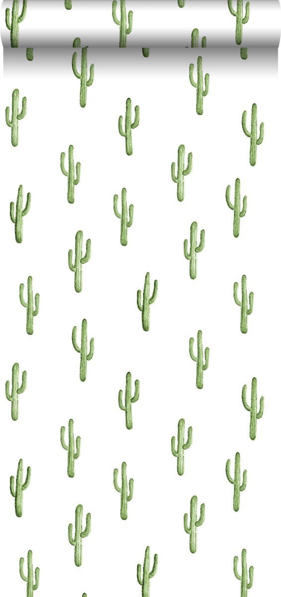 Esta Home behang kleine woestijn cactussen tropisch junglegroen - 138899 - 53 cm x 10,05 m