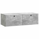 vidaXL Wandmontage TV-kast 98 x 41 x 30 cm Betongrijs Bewerkt hout