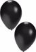 Bellatio Decorations ballonnen - 10 stuks - zwart - 27 cm