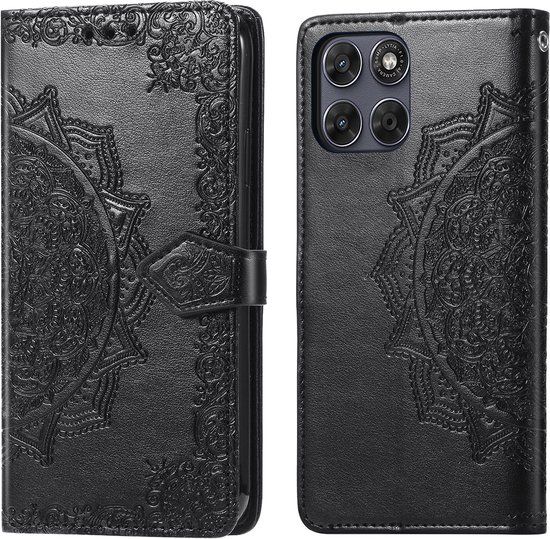 imoshion Hoesje - Geschikt voor Motorola Moto G77 - Mandala Bookcase - Zwart