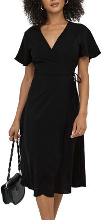 ONLY ONLCALI LIFE Midi Wrap Dress Women Black M