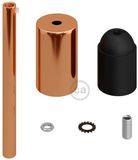 Creative Cables Set de douilles métalliques cylindriques E27 15 cm Or
