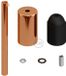 Creative Cables Set de douilles métalliques cylindriques E27 15 cm Or