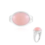 Cavill - Elegante Damesring - 925 Sterling Zilver Geplatineerd - Roze Opaal 6 688 ct - Ovale Cabochon met 4 Fonkelende Zirkonen