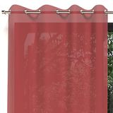 Soleil d'Ocre Alix Gordijn met ogen Polyester Rood 135x250 cm