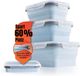 GourmetMaxx Set de conteneurs de stockage pliables (4 pièces) - Hermétique et étanche