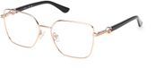Guess GU50313 Shiny rose gold Vierkant Metaal Vrouwen Brilmonturen