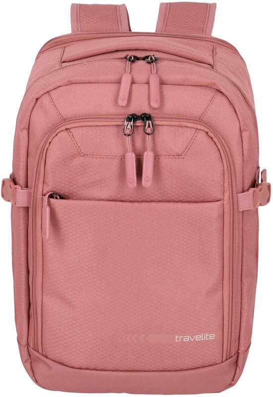 Travelite Kick Off Cabin Rugzak - Handbagage Rugtas 20L met 13” Laptopvak - Rose