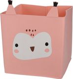 Merkloos Opbergmand/kastmand vilt kinderkamer - dieren thema uil - 32 x 32 x 32 cm