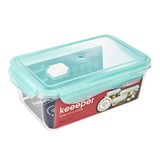 Keeeper Tina Vershouddoos Met Microgolfclip Transp/aqua 23x14x8 - 1,35 L