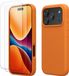 kwmobile hoes met 2x screenprotectors voor Apple iPhone 17 Pro – screenprotector van gehard glas – draadloos opladen – fruitig oranje