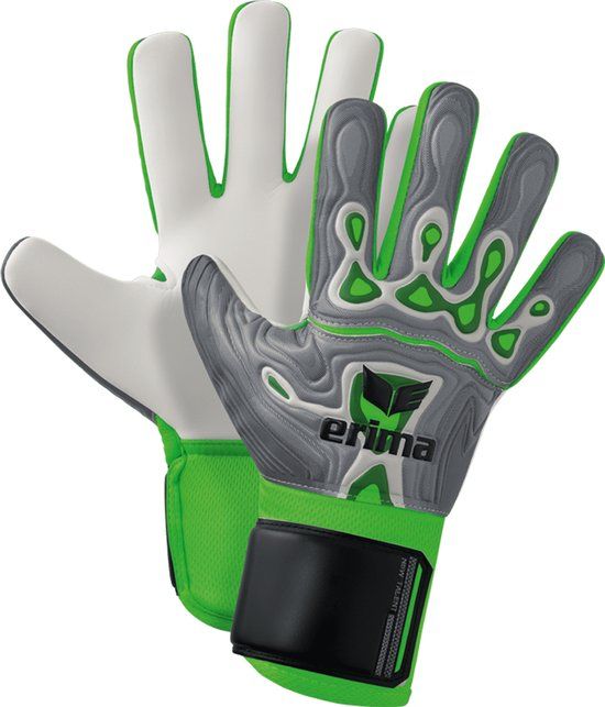 Erima Flex-Ray New Talent Keepershandschoenen - Grijs / Groen - Maat 9