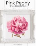 Pink Peony Cross Stitch Pattern