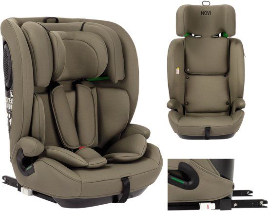 Novi Baby Novi Jules V2 Isofix Autostoel Dark Taupe 76-150 cm
