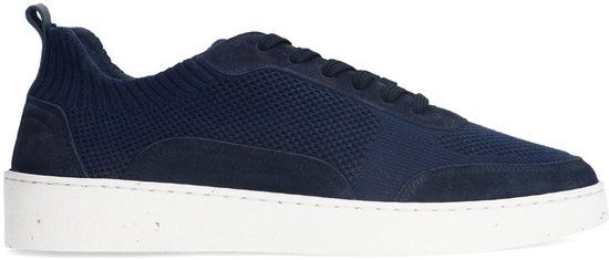 Manfield Heren Donkerblauwe Knit Fabric Sneakers Maat 43
