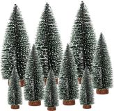 Merkloos / Sans marque Shenzhen Haorui Industrial Technology Co., Ltd. Mini-kerstboom Kerstversiering Kunstdennenboom Groene Mini-kerstboom met Sneeuweffect voor Tafeldecoratie - 9 Stuks