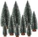 Merkloos / Sans marque Shenzhen Haorui Industrial Technology Co., Ltd. Mini-kerstboom Kerstversiering Kunstdennenboom Groene Mini-kerstboom met Sneeuweffect voor Tafeldecoratie - 9 Stuks