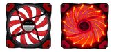 Gammec FG15RE Behuizingsventilator, 15 LED, rood licht, 12 cm