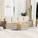 Maison Exclusive - Ensemble de meubles de jardin 5 pièces avec canapé et coussins, beige, en polyrotin