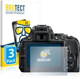 BROTECT Screenprotector 3 Stuks voor Nikon D5600 Beschermglas transparant