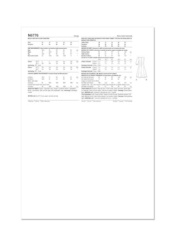NEW LOOK Papierpatroon UN6776A Misses' Jurk met mouw Variaties A (10-12-14-16-18)