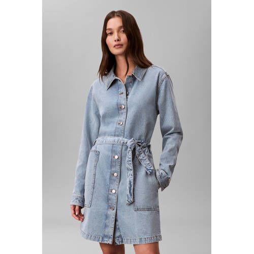CALVIN KLEIN JEANS denim spijkerjurk light blue denim