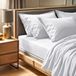Merkloos / Sans marque Asir - Ranforce Dubbel Hoeslaken Wit 140 x 190 + 30 cm