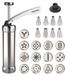 Pedrini cookie press of stainless steel with 13 discs and 8 nozzles