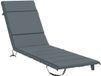 vidaXL Ligstoel Kussen GEMERT 100% Polyester Blauw 200 x 50 x 3 cm