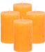 Atmosphera Stompkaars/cilinderkaars - 4x - Oranje - 5 x 8 cm