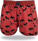 Unabux Boxer Afdrukken Mannen Licht rood Dierenprint M