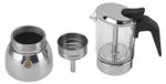 Cafetière 9 Tasses, verre borosilicaté, acier inoxydable, induction