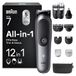 Braun All-in-One Series 7, 12-in-1 Groomingset, ProBlade, AutoSense, 120 min accu, AIO7545, grijs