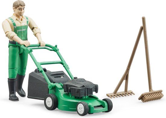 KRAM Bruder Tuinmanfiguur met grasmaaier