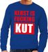 Bellatio Decorations Foute kersttrui / sweater Kerst Is Fucking Kut - blauw voor heren - Kersttruien XXL