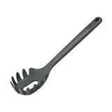 Zyliss Spaghettilepel, duurzaam tarwestro/nylon, schep en afvoer spaghetti en pasta, anti-aanbaklaag, hittebestendige siliconen kop, Beluga grijs, 31cm x 6cm, vaatwasmachinebestendig