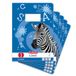 Herlitz Staufen notitieboek A4, 03, 32 vellen: Motief: Zebra, FSC Mix, 5 stuks