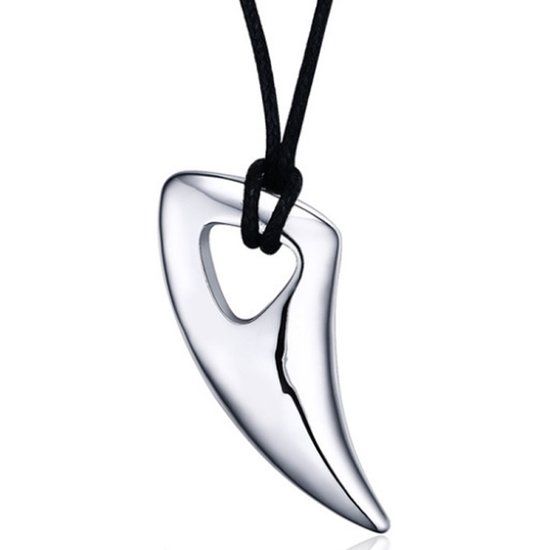 LGT JWLS Lookinggoodtoday Tand kettinghanger Zilver met Touw ketting