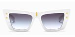 Balmain B - Eye Lunettes De Soleil Femme Blanc Oeil De Chat Gris 54mm