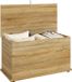 Homcom Coffre de rangement - Panneau de particules - 80 x 40 x 45 cm - Chêne