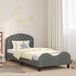 Maison Exclusive Cadre de lit pour enfant avec tête de lit, gris foncé, 80 x 200 cm, velours