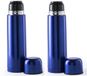 Merkloos Thermosfles - 2x - 500 ml - Blauw - RVS